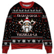 Viking Valhalla White And Red Ugly Sweater - Ugly Christmas Sweater - Funny Xmas Sweaters