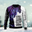 Christian Lion Funny Christmas Ugly Sweater - Ugly Christmas Sweater - Funny Xmas Sweaters