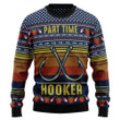 Fishing Hockey Part Time Ugly Christmas Sweater - Ugly Christmas Sweater - Funny Xmas Sweaters