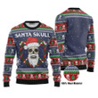Santa Skull Ugly Christmas Sweater - Ugly Christmas Sweater - Funny Xmas Sweaters