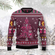 Breast Cancer Christmas Tree Funny Ugly Christmas Sweater - Ugly Christmas Sweater - Funny Xmas Sweaters