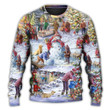 Christmas Winter Holiday Santa Claus Is Coming - Sweater - Ugly Sweater - Ugly Christmas Sweater - Funny Xmas Sweaters