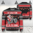 Oh What Fun Id It To Ride Biker Motorcycle Lover Xmas Ugly Christmas Sweatern - Ugly Christmas Sweater - Funny Xmas Sweaters