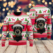 Dog Santas Hat Holiday Time Pattern Ugly Christmas Sweater 3D Printed Best Gift For Xmas - Ugly Christmas Sweater - Funny Xmas Sweaters