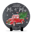 Christmas Truck Stone, Christmas Decorations, Romantic Couples Decor, Gift for Christmas, Personalized Christmas Stone