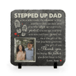 Step Dad Gift Picture Slate, Personalized Stepfather Photo Stone, Stepped Up Dad Gift, Stepdad Father&#8217;s Day or Wedding Gift