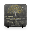 30th Wedding Anniversary Tree Gift, Anniversary Gift For Him, Personalized Thirtieth Anniversary Slate