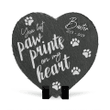 Paw Prints On My Heart Personalized Heart Garden Stone, Personalized Pet Memorial Garden Stone, Pet Memorial Gifts, Pet Memorial Stone