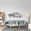 Chevy II 1967 Angle Silhouette Metal Wall Art, Custom Car Silhouette Metal Decor, Personalized Gift For Car Lovers, Gift For Him