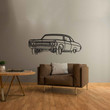 Impala 1969 Angle Silhouette Metal Wall Art, Custom Car Silhouette Metal Decor, Personalized Gift For Car Lovers, Gift For Him