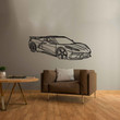 Corvette C8 HTC Angle Silhouette Metal Wall Art, Custom Car Wall Sign, Personalized Car Metal Wall Art, Gift for Him, Gift for Her, Gift For Car Lovers
