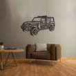 Wrangler 2022 Angle Silhouette Metal Wall Art, Custom Car Silhouette Metal Decor, Personalized Gift For Car Lovers
