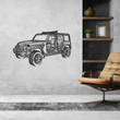 Wrangler 2022 Angle Silhouette Metal Wall Art, Custom Car Silhouette Metal Decor, Personalized Gift For Car Lovers