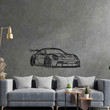 911 992 GT3 RS Angle Silhouette Metal Wall Art, Custom Metal Sport Car Silhouette Wall Art - Garage Wall Decor Gift For Him