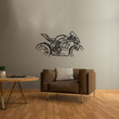 Panigale v4r Silhouette Metal Wall Art, Custom Metal Sport Car Silhouette Wall Art - Garage Wall Decor Gift For Him