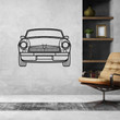 MGB 1978 Front Silhouette Metal Wall Art, Custom Metal Sport Car Silhouette Wall Art - Garage Wall Decor Gift For Him