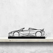 765 LT Silhouette Metal Art Stand, Custom Car Silhouette Metal Decor, Personalized Gift For Car Lovers, Gift For Him