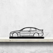 M3 E46 CSL Silhouette Metal Art Stand, Custom Car Silhouette Metal Decor, Personalized Gift For Car Lovers, Gift For Him