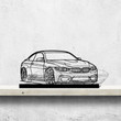 M4 F82 Angle Silhouette Metal Art Stand, Custom Car Silhouette Metal Decor, Personalized Gift For Car Lovers, Gift For Him
