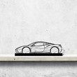 488 GTB Silhouette Metal Art Stand, Custom Car Wall Sign, Personalized Car Metal Wall Art, Gift for Him, Gift for Her, Gift For Car Lovers