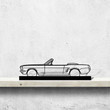 Mustang 1966 Convertible Silhouette Metal Art Stand, Custom Car Wall Sign, Personalized Car Metal Wall Art, Gift for Him, Gift for Her, Gift For Car Lovers
