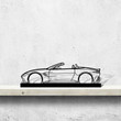 Aston Vantage Cabrio Silhouette Metal Art Stand, Custom Car Wall Sign, Personalized Car Metal Wall Art, Gift for Him, Gift for Her, Gift For Car Lovers