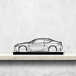 RC 350 F-Sport Silhouette Metal Art Stand, Custom Metal Sport Car Silhouette Wall Art - Garage Wall Decor Gift For Him