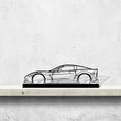 Corvette C6 Z06 Silhouette Metal Art Stand, Custom Metal Sport Car Silhouette Wall Art - Garage Wall Decor Gift For Him