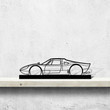 904 GTS Silhouette Metal Art Stand, Custom Metal Sport Car Silhouette Wall Art - Garage Wall Decor Gift For Him