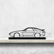 928 GTS Silhouette Metal Art Stand, Custom Metal Sport Car Silhouette Wall Art - Garage Wall Decor Gift For Him