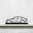 e63 amg Silhouette Metal Art Stand, Custom Metal Sport Car Silhouette Wall Art - Garage Wall Decor Gift For Him