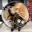 Personalized Mastiff Memorial Stone, Dog with Jesus Hug in Hand, Pet Memorial Gift for Lost of Dog, Dog Sympathy Gift