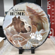 Personalized Pitbull Memorial Stone, Jesus and Dog Safe in His Arm, Pet Memorial Gift for Lost of Dog, Remembrance Gift