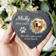Custom Photo Pet Memorial Stone, Dog Memorial Gift, Sympathy Gift Dog Stone with Base for Bedroom Decor