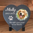 Custom Photo Pet Memorial Stone, Dog Memorial Gift, Sympathy Gift Dog Stone with Base for Bedroom Decor