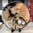 Personalized Beagle Memorial Stone, Dog with Jesus Hug in Hand, Pet Memorial Gift for Lost of Dog, Dog Sympathy Gift