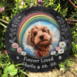 Forever Loved, Customized Pet's Photo Memorial Stone for Garden or Bedroom, Memorial Gift for Loss of Dog Cat