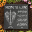 Missing You Always, Customized Memorial Stone for Indoor or Outdoor, Memorial Gift for Loss of Loved One, Keepsake Stone