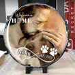 Personalized Weimaraner Memorial Stone, Dog with Jesus Hug in Hand, Pet Memorial Gift for Lost of Dog, Dog Sympathy Gift