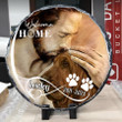 Personalized Bloodhound Memorial Stone, Dog with Jesus Hug in Hand, Pet Memorial Gift for Lost of Dog, Dog Sympathy Gift