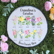 Personalized Birth Flower Garden Stone, Customized Garden Decor, Gift for Her, Mom, Grandma