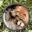 Personalized Akita Inu Memorial Stone, Dog with Jesus Hug in Hand, Pet Memorial Gift for Home or Garden, Lost of Dog Gift