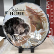 Personalized Labradoodle Memorial Stone, Jesus and Dog Safe in His Arm, Pet Memorial Gift for Lost of Dog, Sympathy Gift