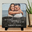 All Of Me Loves All Of You, Custom Couple Photo Stone for Home or Garden, Husband and Wife Couple Stone for Bedroom