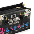 Best Grandma Hands Down - Personalized Leather Handbag