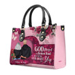 God Blessed The Broken Road That Led Me Straight To You - Personalized Leather Handbag