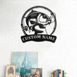 Personalized Carp Fish Metal Sign Fishing Cut Metal Sign Fishing Metal wall Decor Fishing Lover Custom Fishing Fishman Carp Fish    Without LED 14 inches