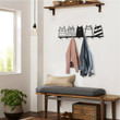 7 Hooks Modern Coat Rack Cute Cat Metal Wall Decor Wall Mounted Coat Rack Modern Entryway