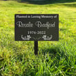Personalized Memorial Garden Stake - Custom Metal Sign with Dates Outdoor Plaques For Trees