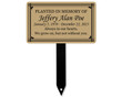 Personalized Metal Memorial Tree Plaque - Garden Marker Outdoor Always In Our Hearts Cemetery Sign